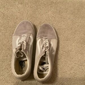 Vans Classic White and Gray Sneakers